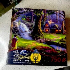 Disney Dreams Puzzle 750 Pc Thomas Kincade Show White discovers the cottage